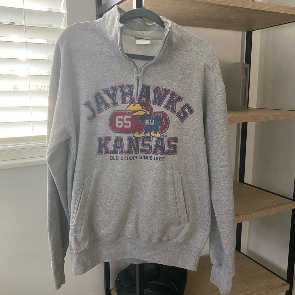 University of Kansas 3/4 Zip up